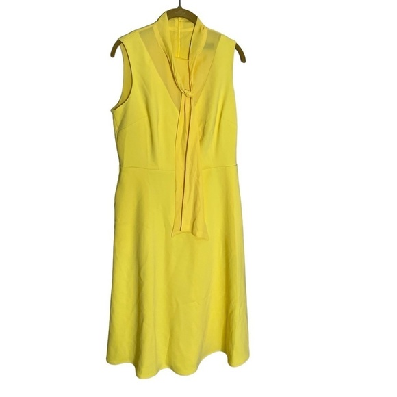 New York and Company Buttercup Yellow Pocket workwear Dress Small - Picture 1 of 5